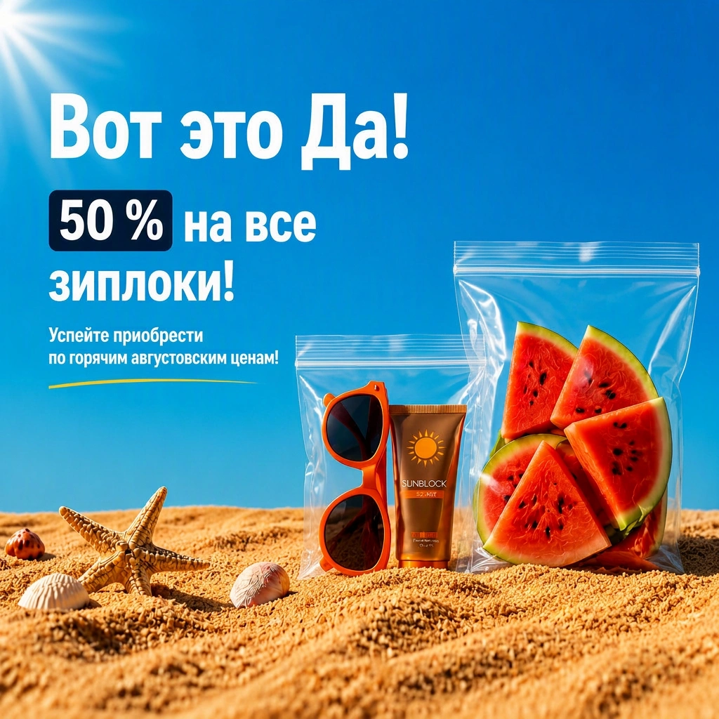 Вот это да! -50% на все зиплоки! 🤩