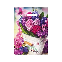 Пакет с вырубной ручкой 29х40 см (35мкм) "Весенние краски" (50шт/уп)