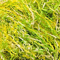 НАПОЛНИТЕЛЬ бумажный, микс 2мм (канареечно-желтый+кремовый+зеленая липа) (50 грамм) (рифл)