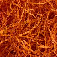 Наполнитель бумажный гофрированный 2 мм, оранжевый (50 грамм, без расфасовки)