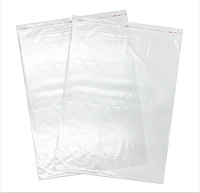 ПВД ПАКЕТЫ ПРОЗРАЧНЫЕ с клеевым клапаном 300х400+40 (50 мкм) (многоразовый скотч)