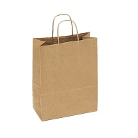 Крафт-пакет с кручёной ручкой б/п, 240*140*280 мм