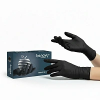 Перчатки нитриловые «BENOVY Nitrile MultiColor» (L) , цвет Черный