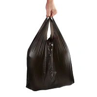 Пакет майка 28+14х50 (12 мкм) (Черный) (100шт/упак)