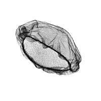 Шапочка-берет сетчатая, нейлоновая, цвет черный (100 шт. в упаковке)