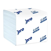 Туалетная бумага листовая 21х11 см «PRO Tissue», 2 сл., V сложение, 250 шт
