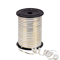 Лента упаковочная 0,5см х 228,5м (Белая с золотой полосой)