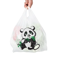 Пакет майка 28+16х50см (12 мкм) "Панда" (100 шт/уп)