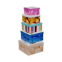 Подарочные коробки из картона "Style арт" (комплект 5 шт.)