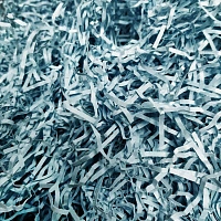 Наполнитель бумажный гофрированный 2 мм, голубой лёд (50 грамм, без расфасовки)