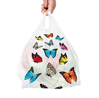 Пакет майка 32+18х60см (18 мкм) "Бабочка" (100 шт/уп)