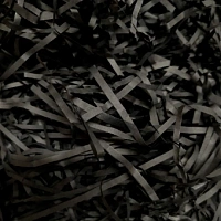 Наполнитель бумажный плоский 2,5 мм, черный (50 грамм, без расфасовки)