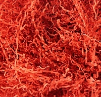 Наполнитель бумажный гофрированный 2 мм, кораллово-красный (50 грамм, без расфасовки)