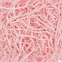 Наполнитель бумажный гофрированный 2 мм, нежно-розовый (50 грамм, без расфасовки)