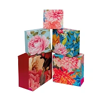 Подарочные коробки из картона "Пионы" (комплект 5 шт.)
