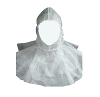 Шапочка балаклава с защитой плеч нетканая, цвет белый